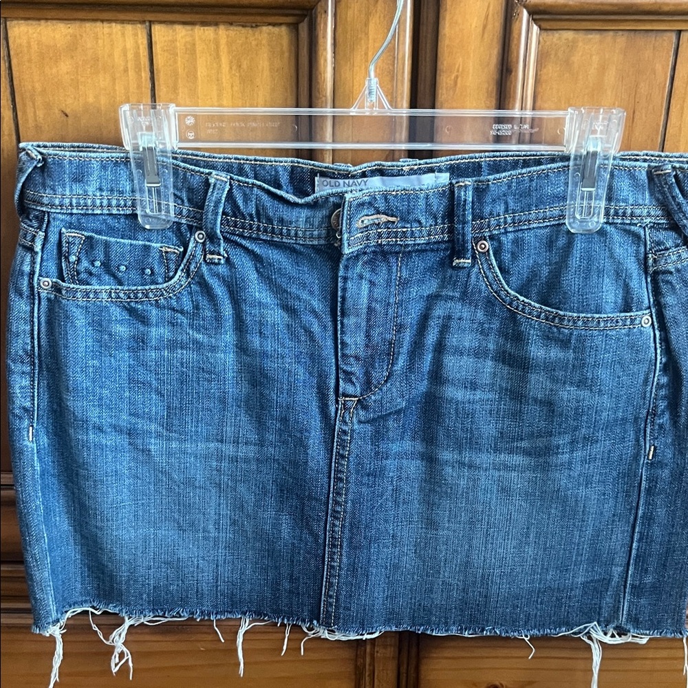 Old Navy Dark Blue Denim Mini Skirt